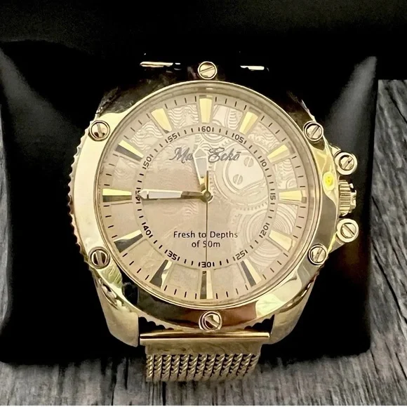 Marc Ecko Luxurious Gold Men's Watch ‼️READ PLEASE NEED NEW BATTERIES BRAND NEW